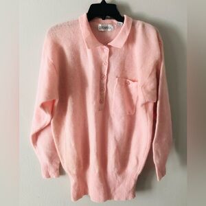 VTG Lambswool Angora Polo Sweater